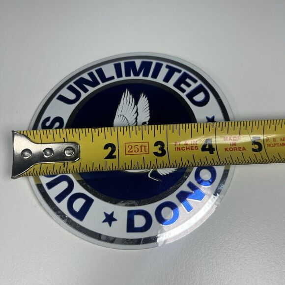 VTG Ducks Unlimited Donor Sticker Decal Silver Blue Bumper Window Hunter Gift - Picture 3 of 4